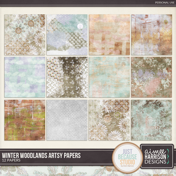 Winter Woodlands Artsy Papers