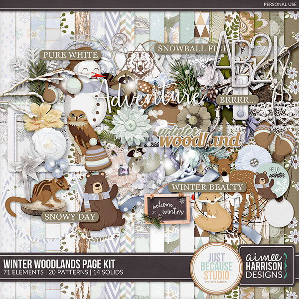 Winter Woodlands Page Kit