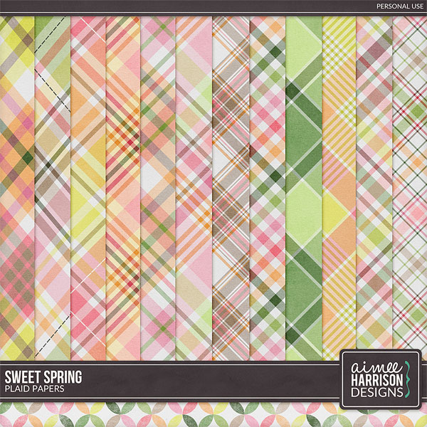 Sweet Spring Plaid Papers